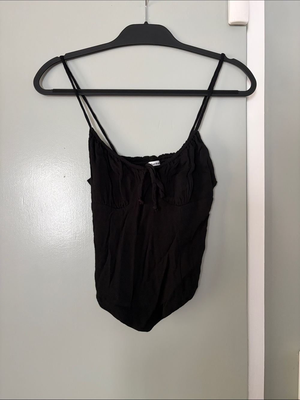 Reformation - black camisole crop top, size 2.